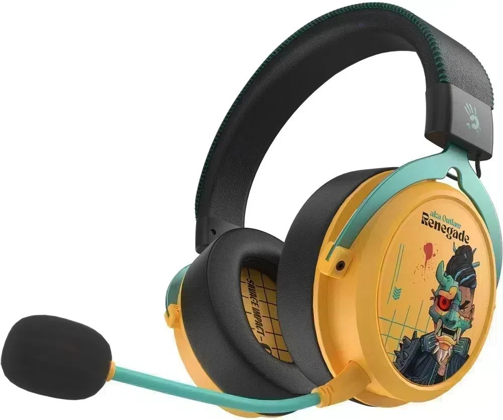 Ausinės A4Tech Bloody MR595 BT5.3+2,4G+laidinis „Renegade Sunset“