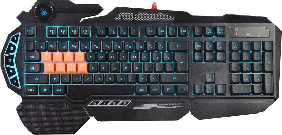 A4tech Bloody B318 žaidimų klaviatūra su apšvietimu, USB, CZ