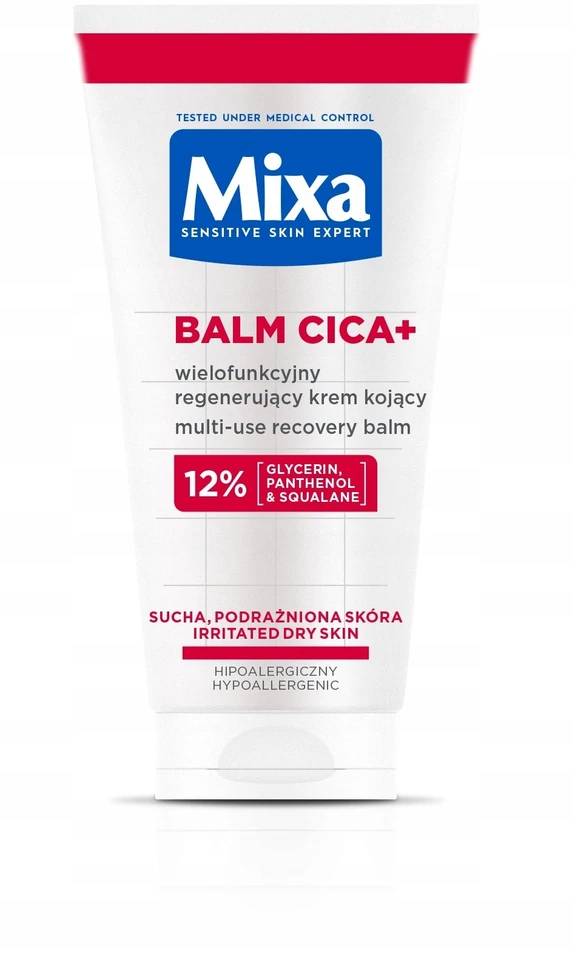 AA Mixa Balm Cica+ daugiafunkcinis regenerujący krem kojący dla podrażnionej skóry zapewniający efekt intensywnej regeneracji 50ml