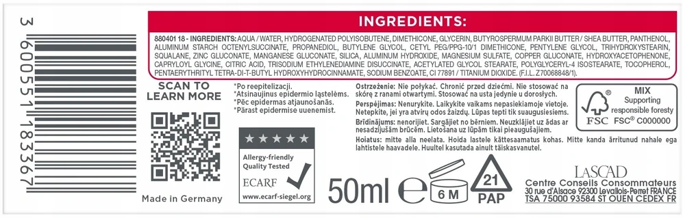 AA Mixa Balm Cica+ daugiafunkcinis regenerujący krem kojący dla podrażnionej skóry zapewniający efekt intensywnej regeneracji 50ml