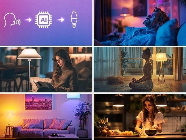 LEPRO BC1-EU-4 C37 RGBCW Wi-Fi LED Bulb