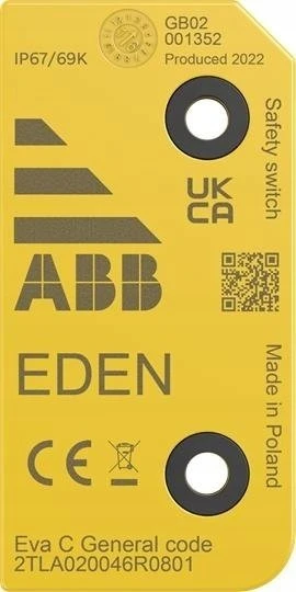ABB Eva C bendrinio kodo jutiklis agresyviai darbo aplinkai DYN/OSSD 2TLA020046R0801