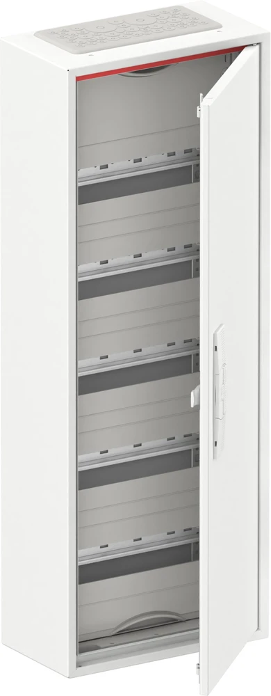 ABB Modulinė paskirstymo dėžutė ant sienos hermetiška plieninė ComfortLineCA 5x12 60M IP44 125A II klasė pilnos durys N+PE Quick CA15V 2CPX0
