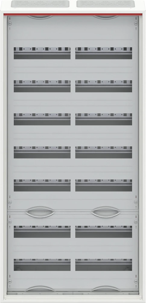 ABB Modulinė paviršinio montavimo hermetiška plieninė skirstomoji spinta ComfortLineCA 7x24 168M IP44 125A II klasė pilnos durelės N+PE Quick CA27V 2CPX