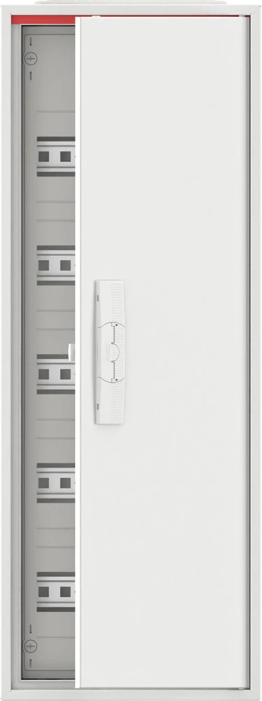 ABB Modulinė paskirstymo dėžutė ant sienos hermetiška plieninė ComfortLineCA 5x12 60M IP44 125A II klasė pilnos durys N+PE Quick CA15V 2CPX0