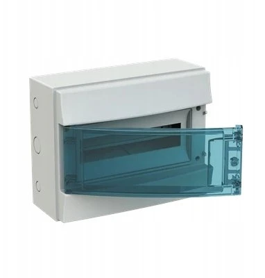 ABB Modulinė paviršinio montavimo hermetinė skirstomoji spinta Mistral65 1x12 12M IP65 63A II klasė durelės permatomos H65P12X120750 1SLM006500A2212