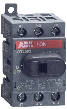 ABB jungiklis OT40F3 40A 3P be veleno ir rankenos 1SCA104902R1001
