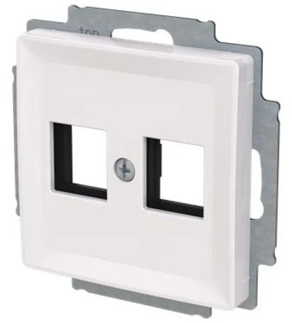 ABB Laikiklis su dangteliu RJ45 Rutenbeck plokščias ZONI baltas 5014T-A02018 500 2CHT292018A4500