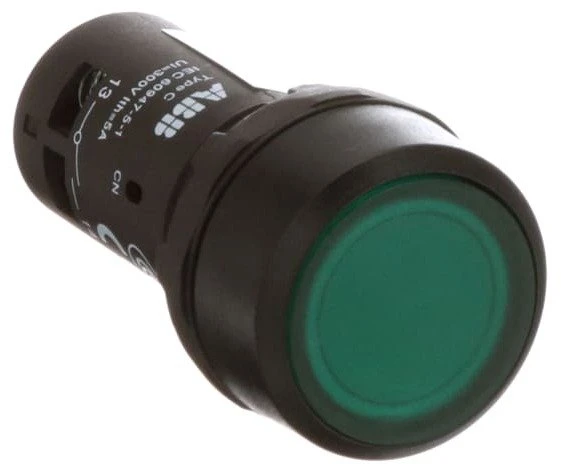 ABB monostabilus mygtukas 22 mm įgaubtas 1Z žalias šviečiantis CP1-11G-10 1SFA619100R1112