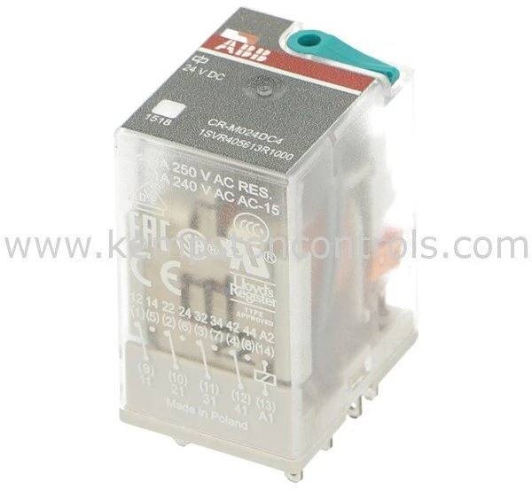 ABB Relė CR-M024DC4 4c/o A1-A2=24VDC 250V/6A 1SVR405613R1000