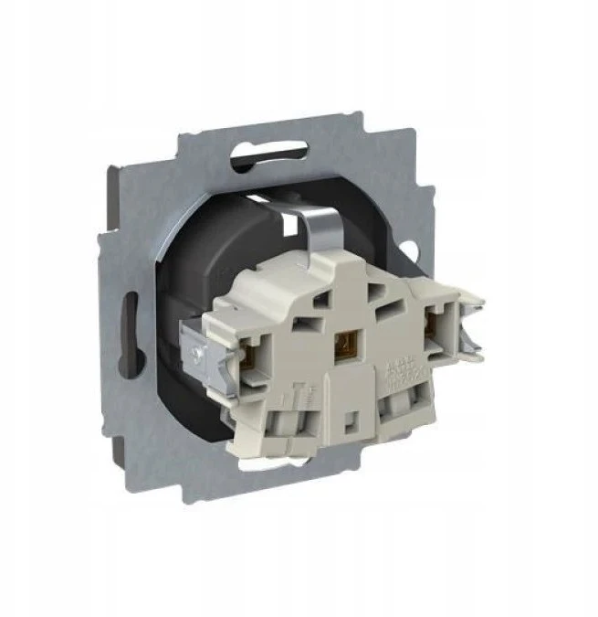 ABB Schuko lizdas su sklendėmis ZONI matinės juodos spalvos 6620T-A07657 237 2CHT207657A4237