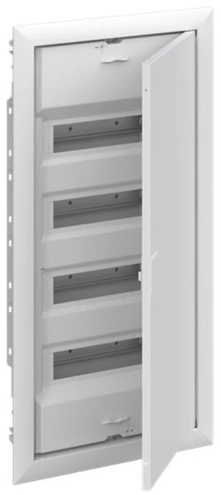 ABB UK600 4x12 48M IP30 63A įleidžiamas modulinis paskirstymo skydas, II klasė, plieninės durys, N+PE, varžtai. UK648E3 2CPX077843R9999