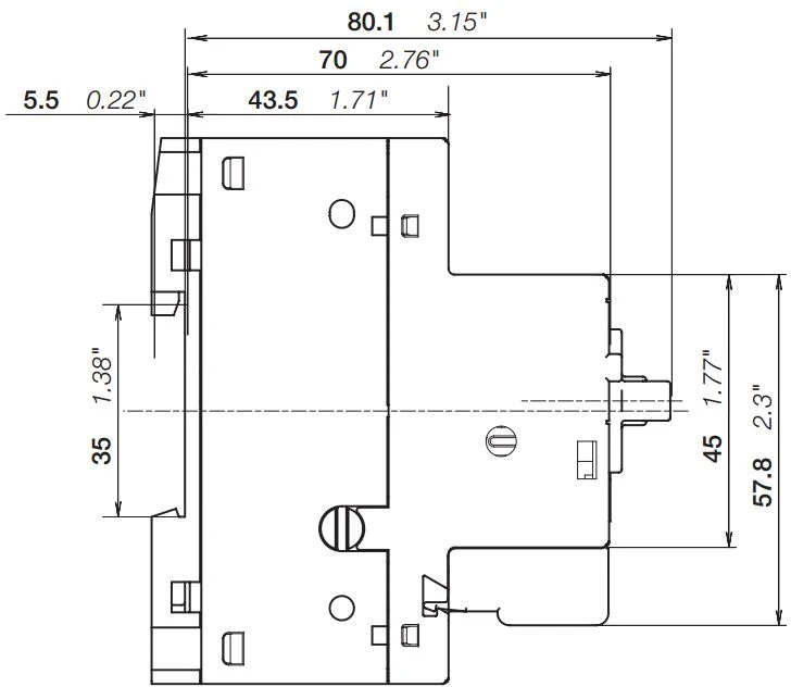 ABB variklio apsaugos jungiklis MS116-4.0 3P 4A 1SAM250000R1008