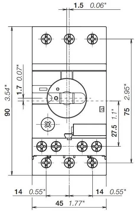 ABB variklio pertraukiklis MS116-12 3P 12A 1SAM250000R1012