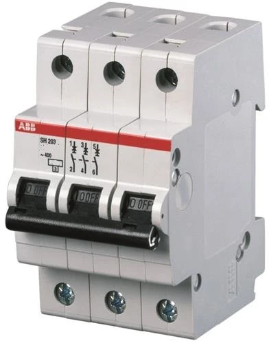 Automatinis jungiklis ABB SH203, 3P, C, 20A, 6kA