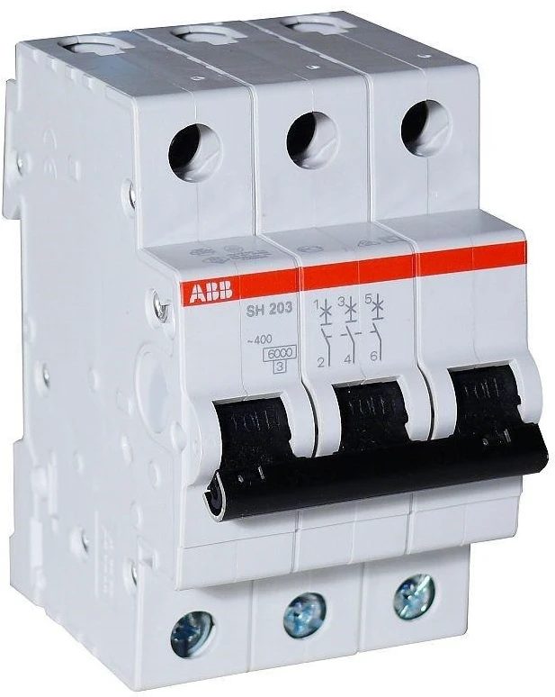 Automatinis jungiklis ABB SH203, 3P, C, 20A, 6kA