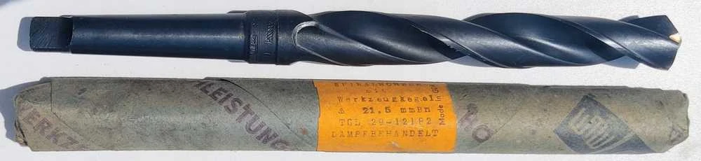 Wiertło Baildon DIN 345 ​​​​RN NWKc 21,5 mm HSS (S) metalo grąžtas, 248–150 mm (MK2 kotas)