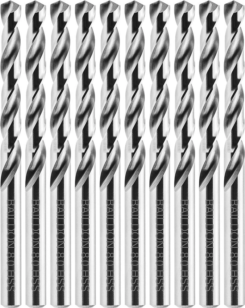 Grąžtas Wiertła „Baildon BASIC DIN 338 RN NWKa“ 8 mm metalo grąžtai, HSS (S), 117–75 mm, 10 kartotinis