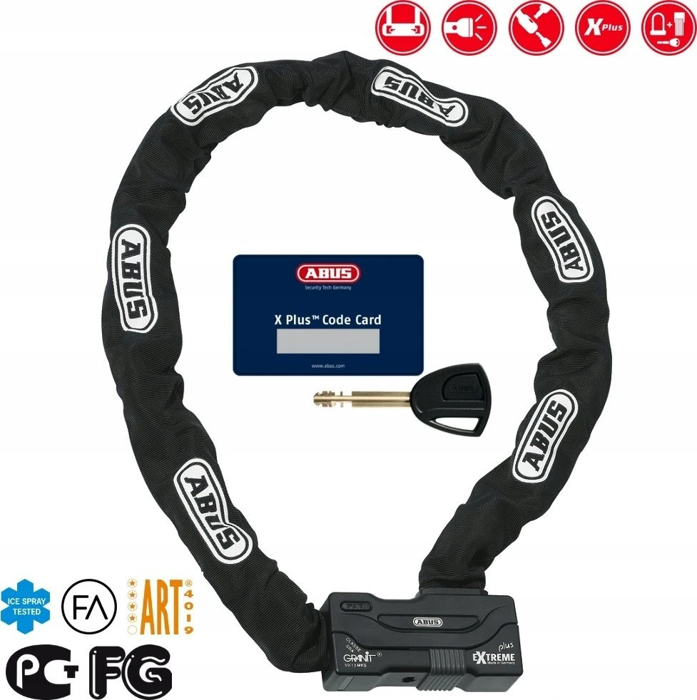 ABUS GRANIT Extreme Plus 59/12HKS170 juoda