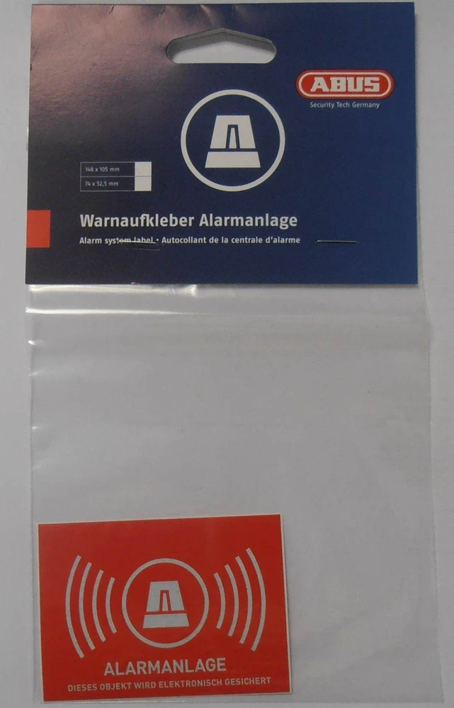 Abus ABUS WarnSticker Alarm -D- 148x105mm