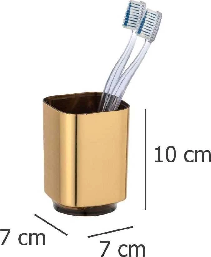 Dantų šepetėlio taurelė AURON, auksinė, WENKO