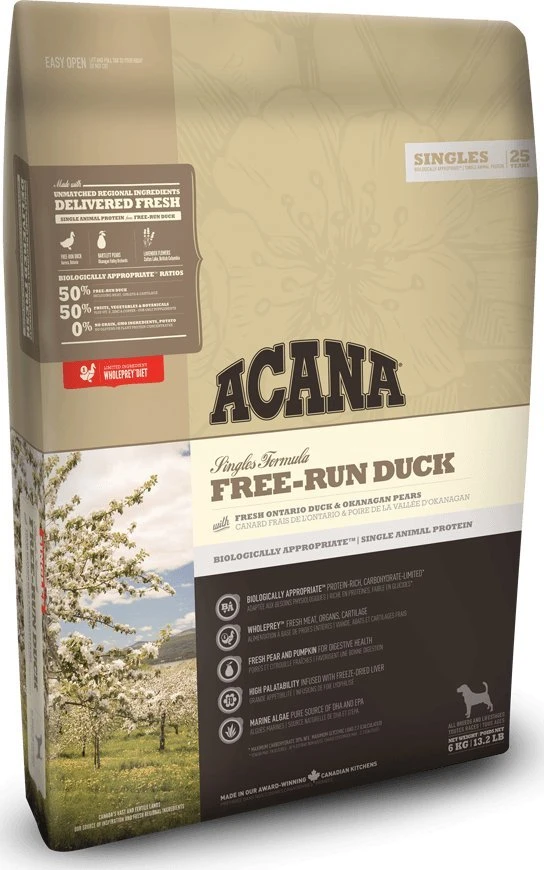 ACANA Singles Free-run antiena Mono - sauso maisto šunims - 6kg