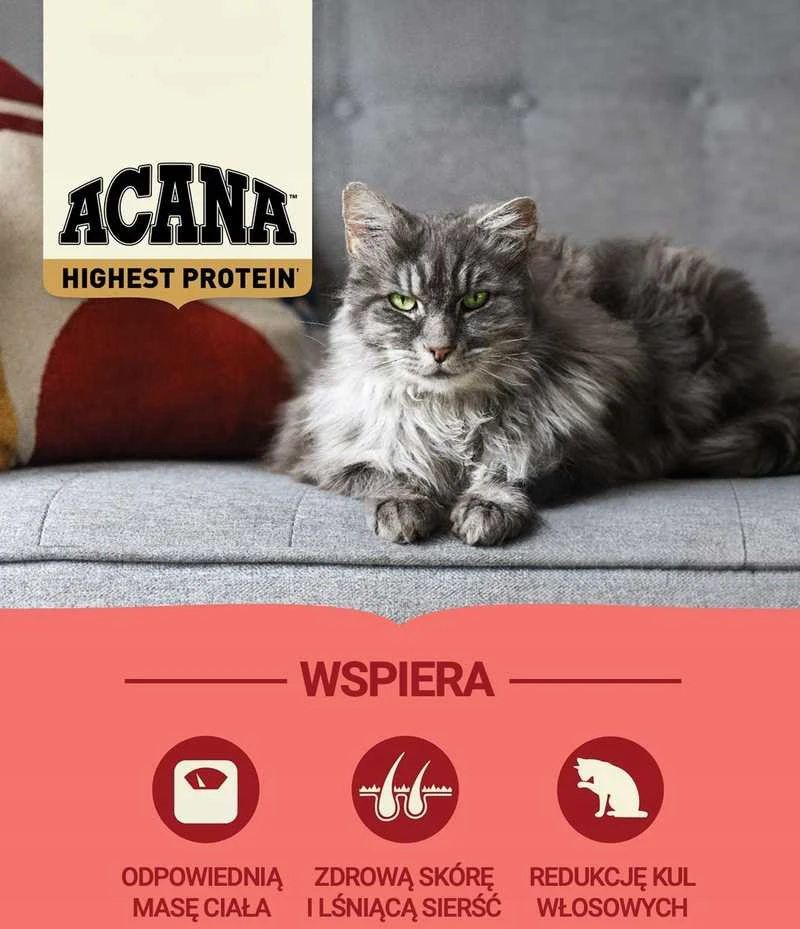 ACANA Highest Protein Indoor Cat - sausas kačių ėdalas - 4,5kg