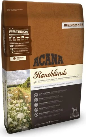 Šunų Maistas - Acana Highest Protein Ranchlands 6 Kg
