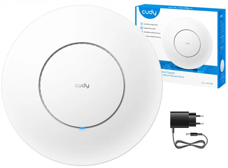 Maršrutizatorius Cudy AC1300 baltas maitinimas per Ethernet (PoE)