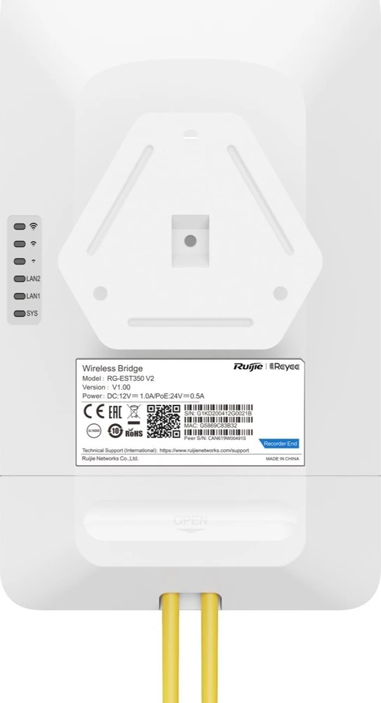 Maršrutizatorius Ruijie BEVIELIO WI-FI TILTAS RG-EST350-V2 Wi-Fi 5, 5 GHz REYEE
