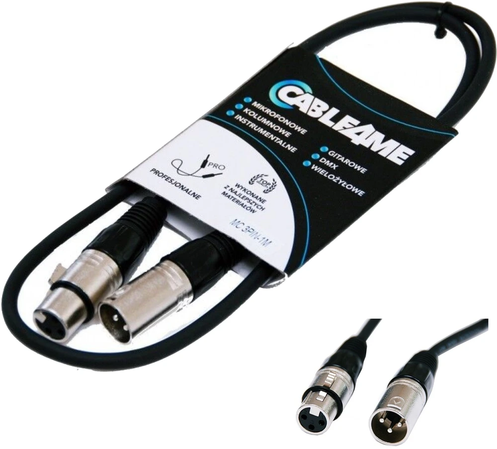 Accu Cable CABLE4ME signalo mikrofono kabelis XLR/XLR 1m