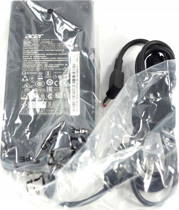 Nešiojamojo kompiuterio maitinimo adapteris Acer 180 W, 9.23 A, 19.5 V (AC Adapteris (180W 19.5V))