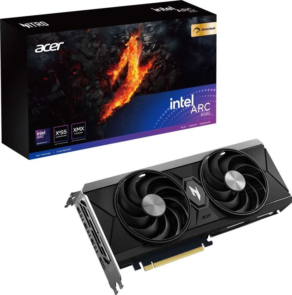 Vaizdo plokštė Acer Nitro Intel® Arc™ B580 OC Arc B580 12 GB GDDR6