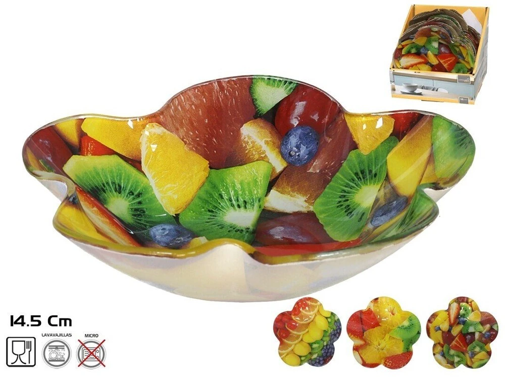 Stiklinis dubuo, 3 dizainai, 4 x 15 x 15 cm, KITCHEN&GO
