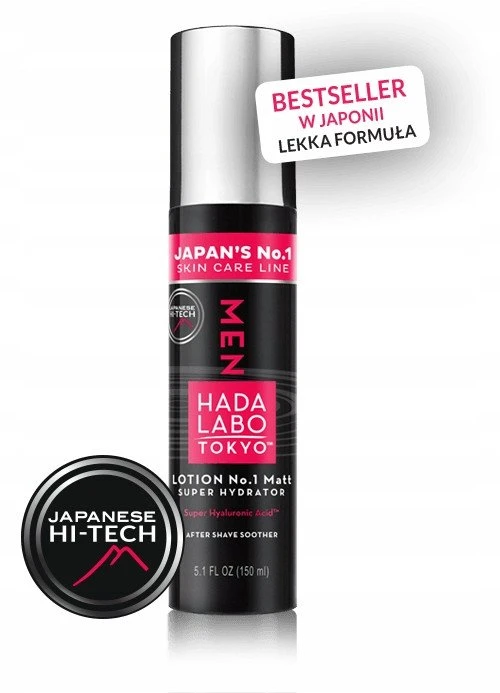Hada Labo Tokyo Men drėkinamasis losjonas po skutimosi su hialurono rūgštimi, 150 ml