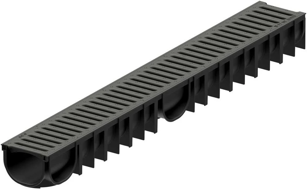 Drenažo latakas su plast. grotelėmis Easyline Aco, A15, 1 m