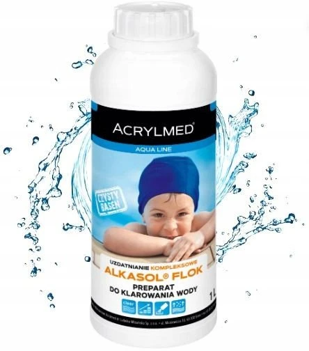 Acrylmed Akrilinis ALKASOL FLOK skystis baseino vandens priemaišoms krešinti, 1 litras