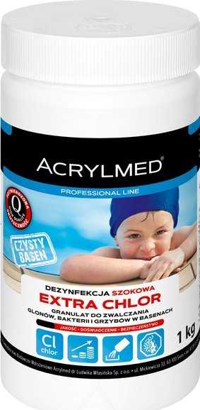 Acrylmed EXTRA CHLOR granulės dumblių, grybelių ir bakterijų kontrolei baseinuose, 1kg