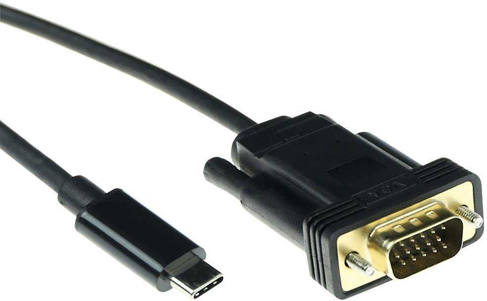 Adapteris AV Act ACT USB Type C to VGA conversion cable, 2 meter USB3.1 CM - VGA M 1080P60 2M (SB0032)