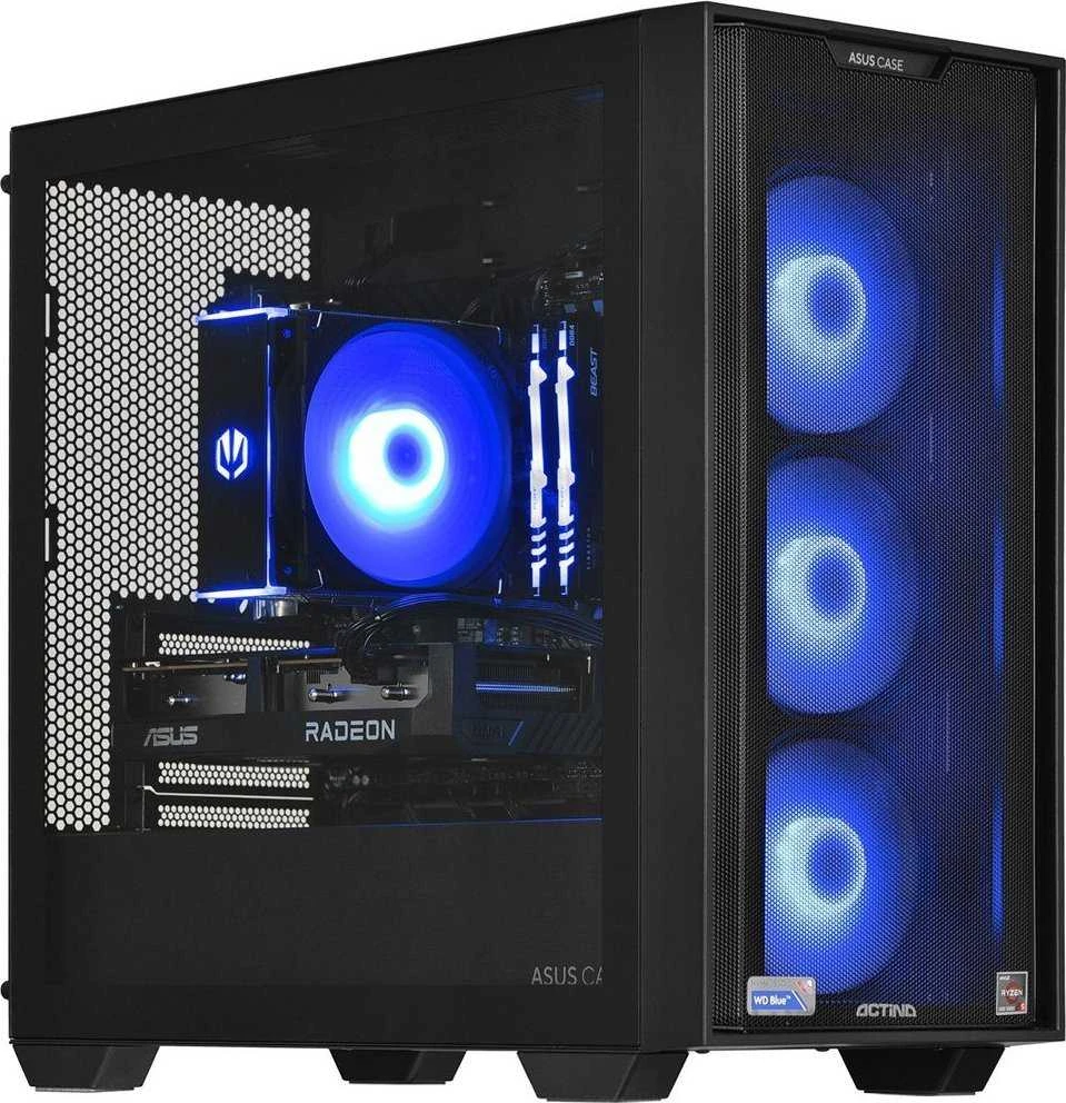 Stacionarus kompiuteris Kompiuteris - Actina AMD Ryzen 5 5600, 16 GB DDR4, 1 TB SSD, Radeon RX 7600 Juoda