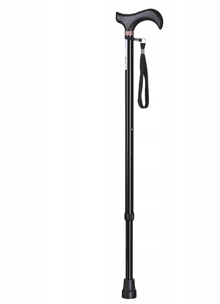 Adjustable walking stick ACTIONMED juodas