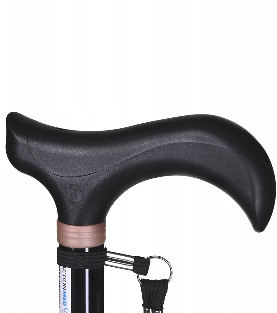 Adjustable walking stick ACTIONMED juodas