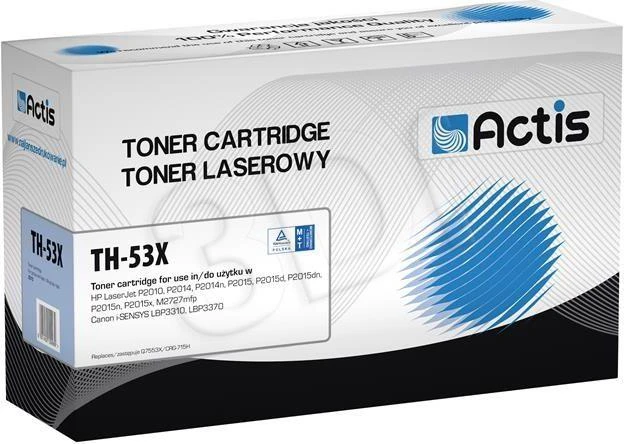 Actis TH-53X dažai (pakeitimas HP 53X Q7553X, Canon CRG-715H; Standartinis; 7000 puslapių; juodas)