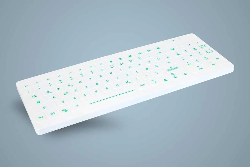 Active Key Vyšnių higieninis apšvietimas su kompaktišku klaviatūra / klaviatūra su skaitmenine klaviatūra, visiškai sandarus