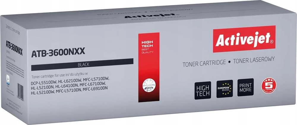 „Activejet ATB-3600NXX“ toneris (pakeičia „Brother TN3600XXL“; „Supreme“; 11 000 puslapių; juodas)
