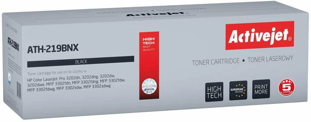 Activejet ATH-219BNX Toneris for HP spausdintuvas, replacement HP 219X W2190X; Supreme; 3200 pages; juodas, with chip