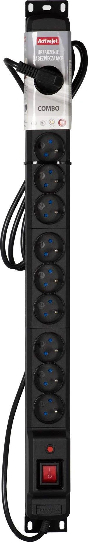 Ilgiklis - Activejet COMBO 12 Lizdų 3m Laidas 2500W
