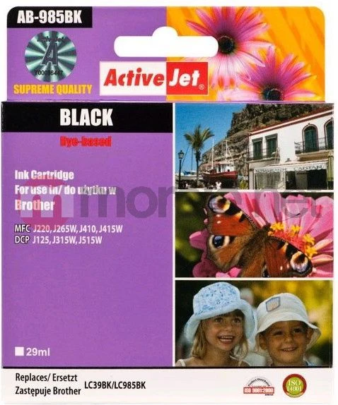 Rašalo Kasetė - Activejet AB-985BN 29ml Pigmentinė Juoda
