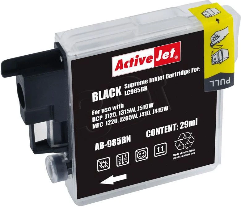 Rašalo Kasetė - Activejet AB-985BN 29ml Pigmentinė Juoda