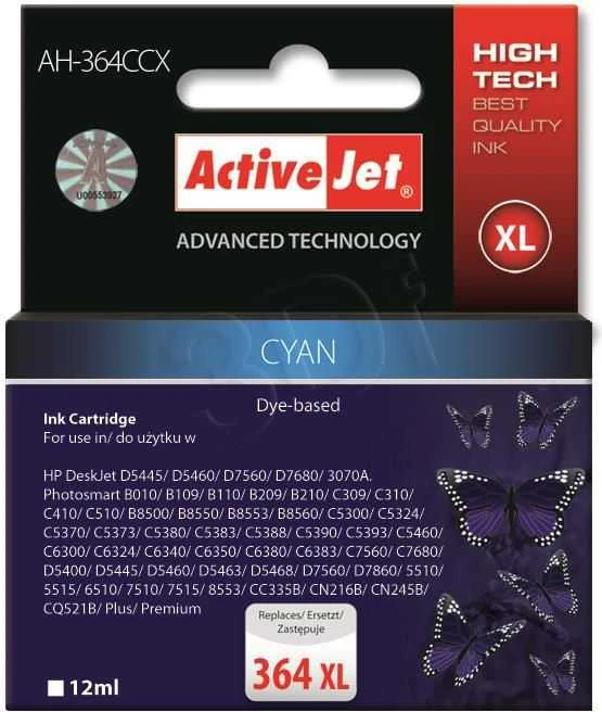 Rašalo Kasetė - Activejet AH-364CCX 12 ml Didelės Talpos Mėlyna